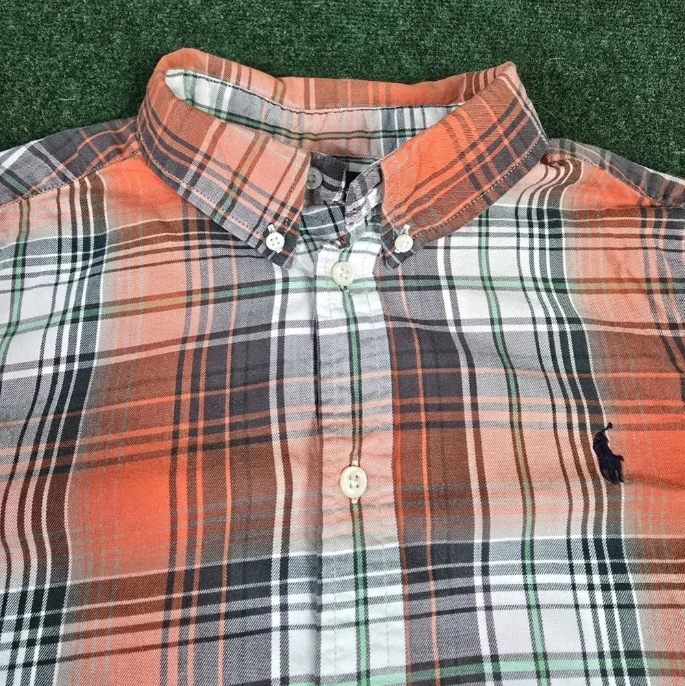 Ralph Lauren | Youth Boys Classic Fit 100% Cotton Plaid Button Down Shirt